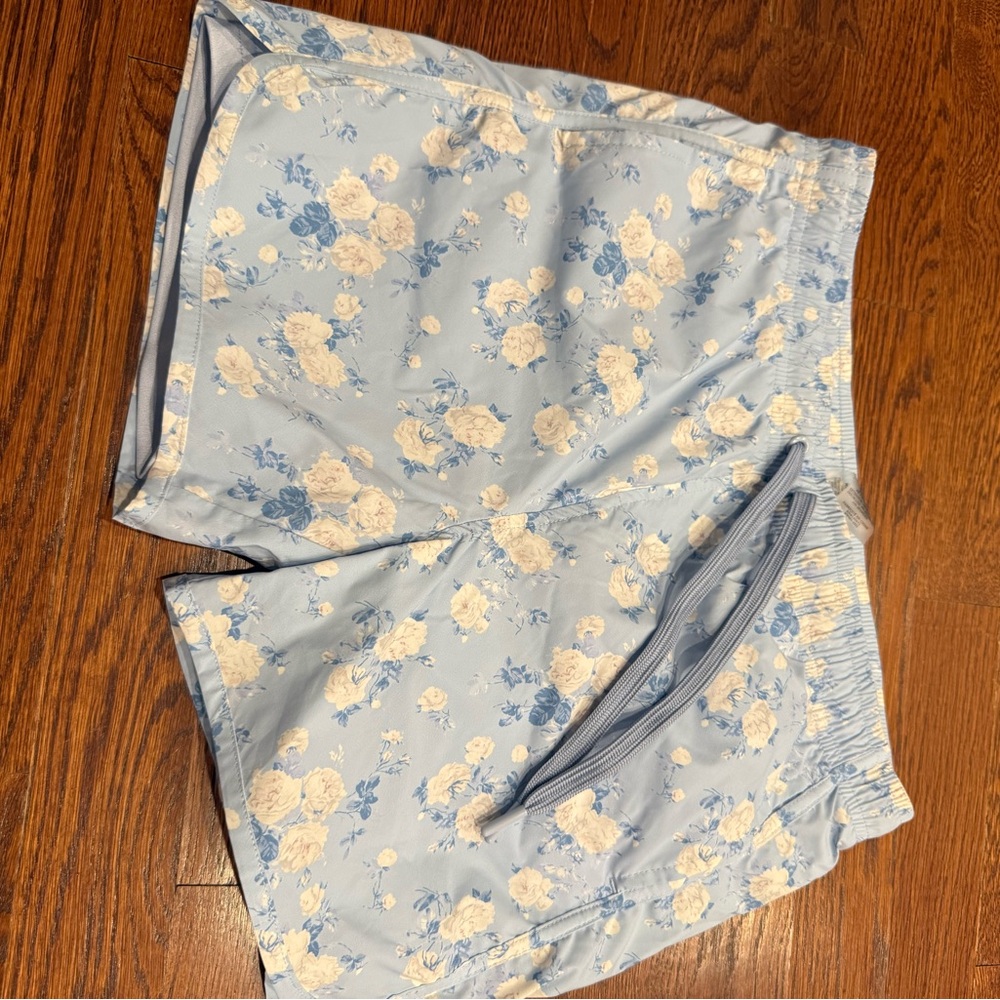 Love shack fancy - Light Blue Floral boys swim Shorts/ runs small